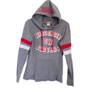 Victorias Secret PINK UW Madison Wisconsin Badgers Collegiate Hoodie Small Y2K